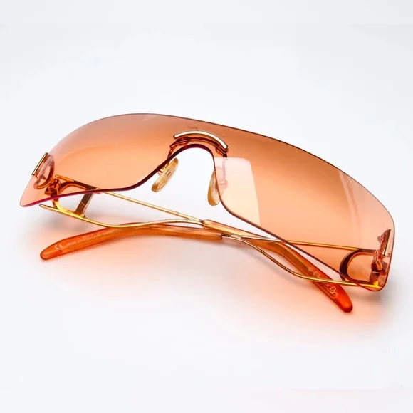 ICONIC DIOR MISS DIORELLA VINTAGE SUNGLASSESS ORANGE/GOLD - Picture 1 of 6
